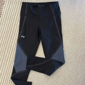 NWT Under Armour HeatGear Compression Ankle Crop Mesh Leggings